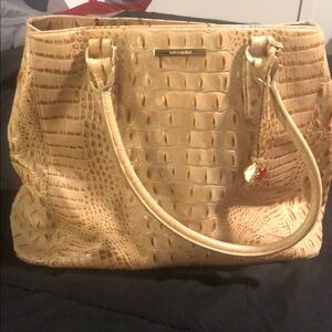 Brahmin Tan Crocodile Embossed Women's Bag